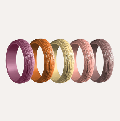 Dersa Spring set of 5 silicone rings in warm spring tones
