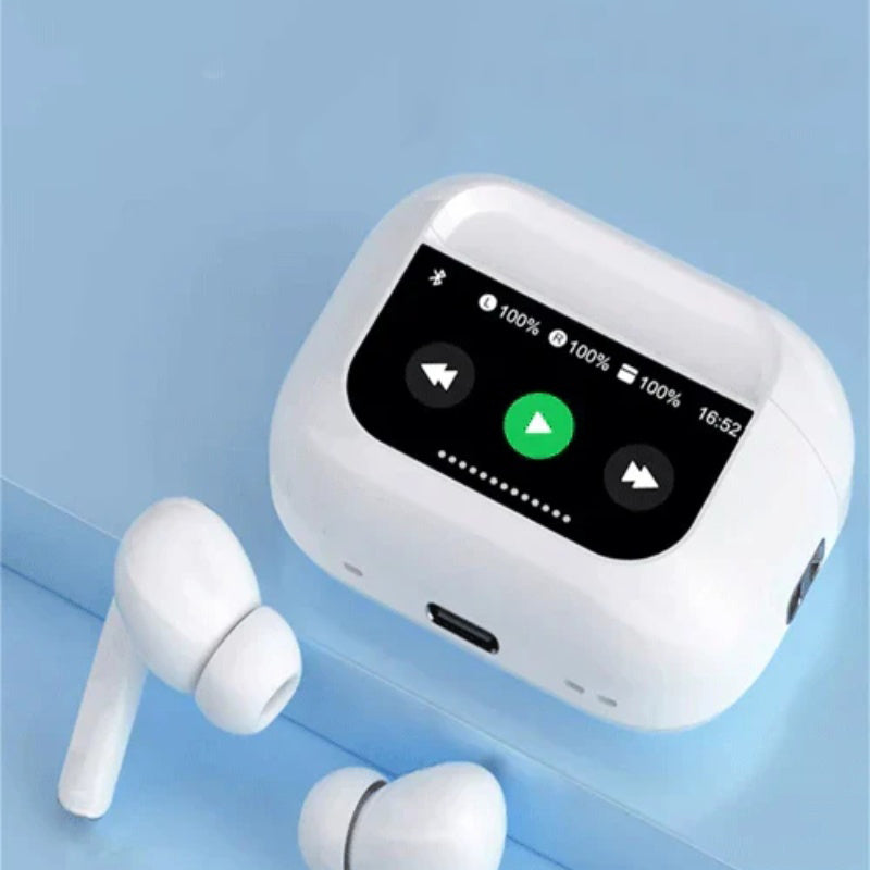 Touch Screen Bluetooth Headset With Screen Tws Active Noise Reduction