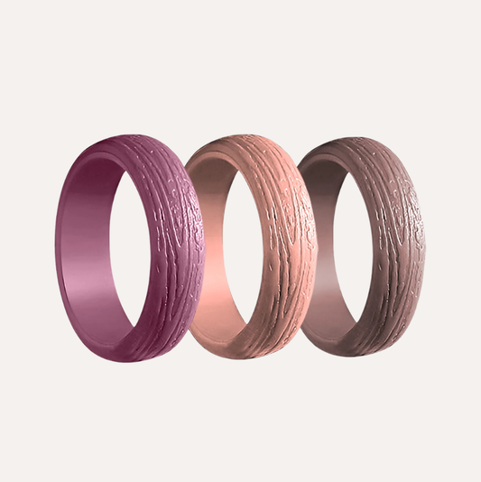 Wood - 3-Silicone Rings