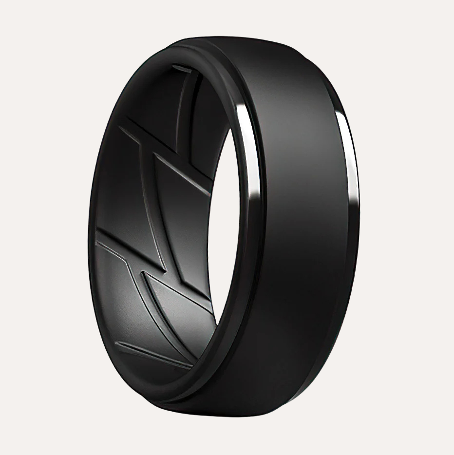 Dersa Onyx matte black silicone ring