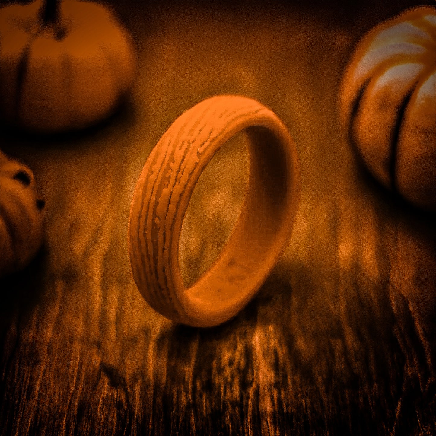 Silicone Rings – Single ORANGE, Tree Pattern – Women, Dersa