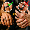 Correct and incorrect way to wear a silicone ring on the finger