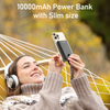 Mini Power Bank 10000mAh, piccolo caricabatterie portatile a ricarica rapida da 22,5 W con PD 3.0 e Qc 3.0, caricabatterie compatto sottile USB C, doppia uscita compatibile con, must have da viaggio 