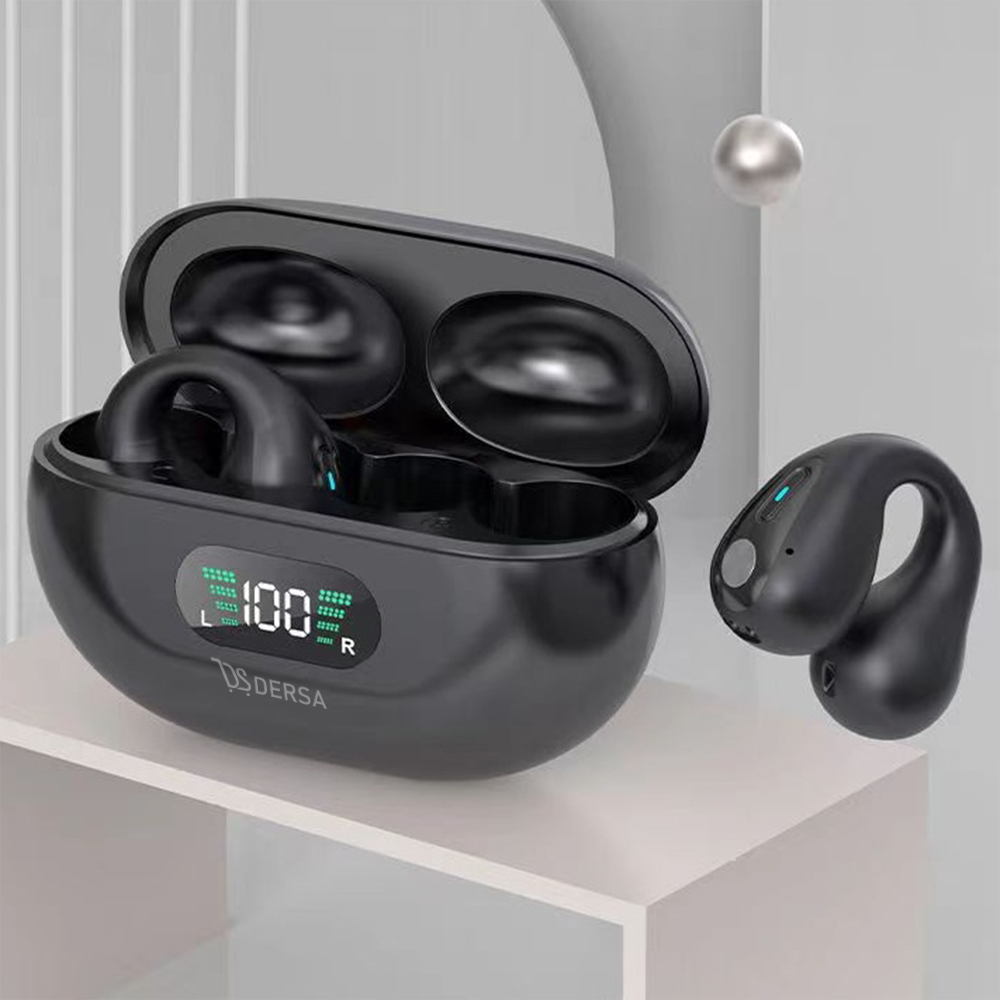 Bone Conduction Headphones Tws Earbuds Ear Clip Bluetooth 5.3 Touch Wireless Earphone In-Ear Bass Hifi Sports Headset